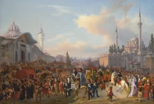 Sultan Mahmud II Leaving the Bayezid Mosque, Istanbul, 19th Century (Sultan Mahmud II, Bayezi...webp