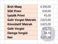 2020 Brütten Nete Excel Tablosu