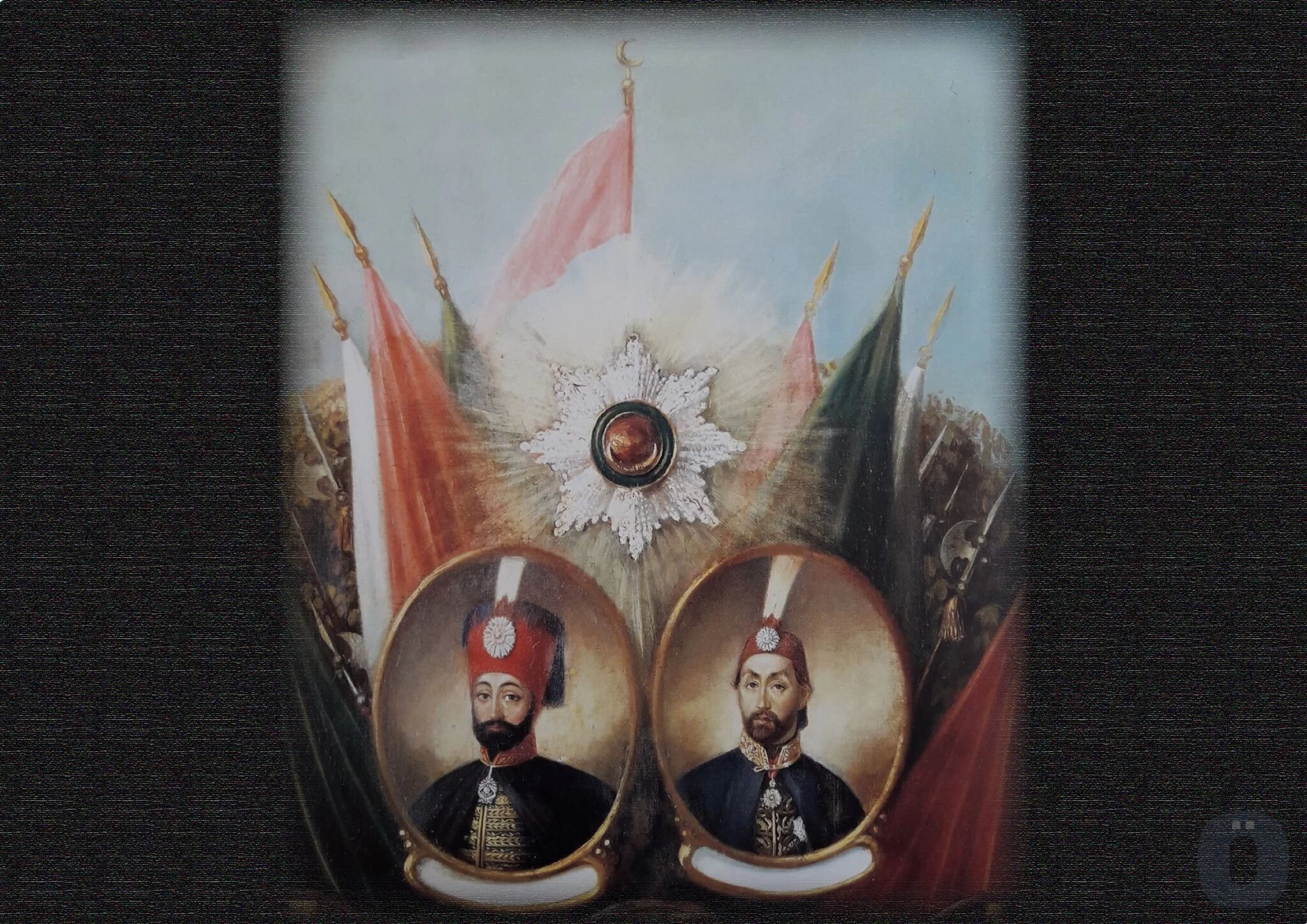 Sultan Mahmud ve oğlu Sultan Abdülmecid